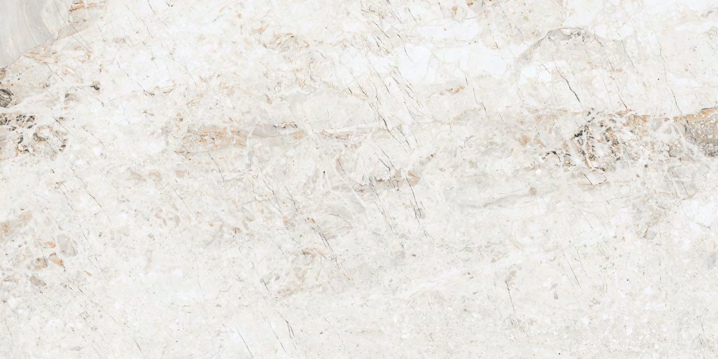Breccia White, carrelage grand format 600 × 1200 mm (60 × 120 cm), fini glossy, World Export & Co.