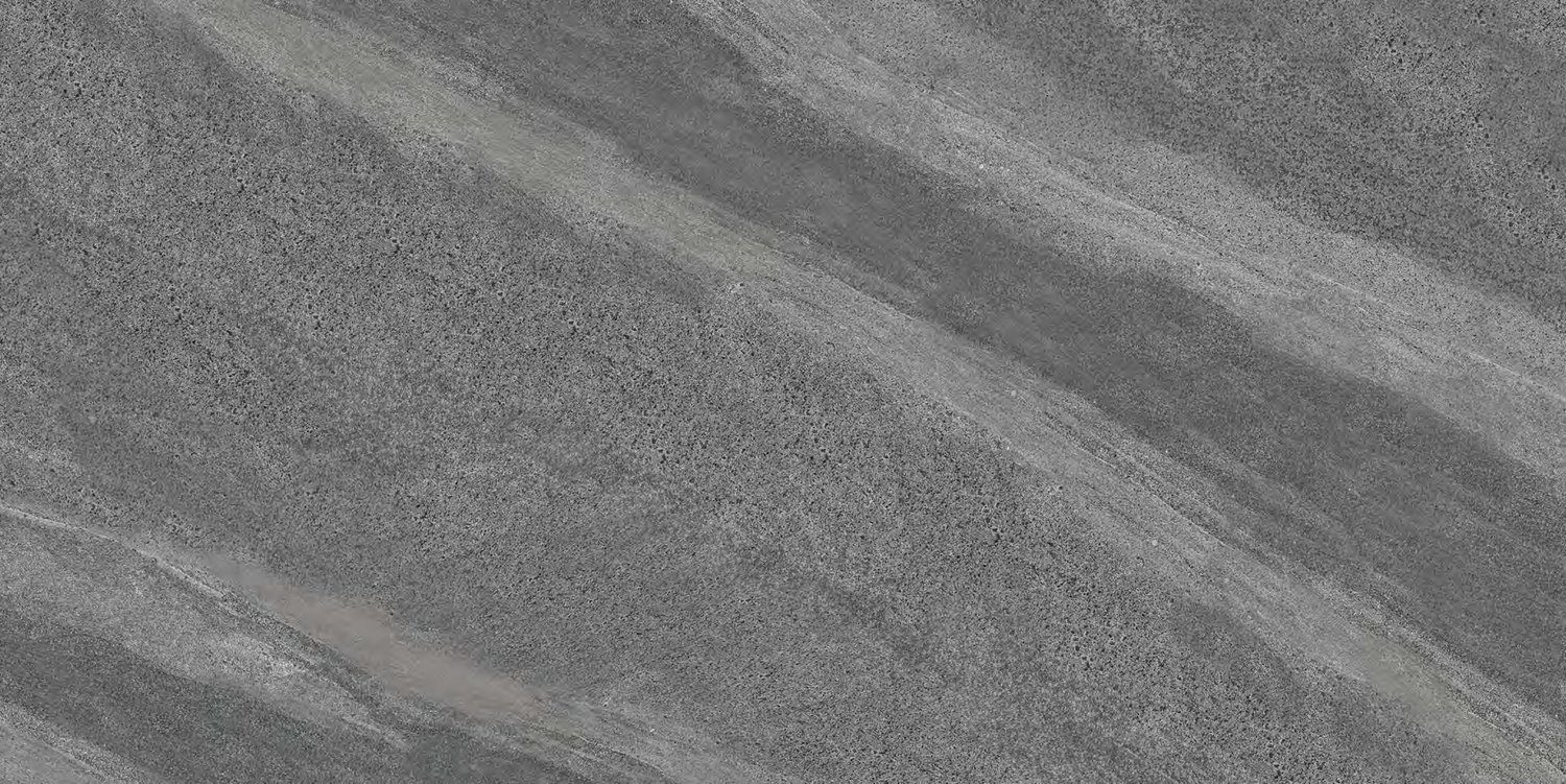 Carrelage grand format effet pierre grise Sandstone, veinage naturel, fini mat, World Export & Co.