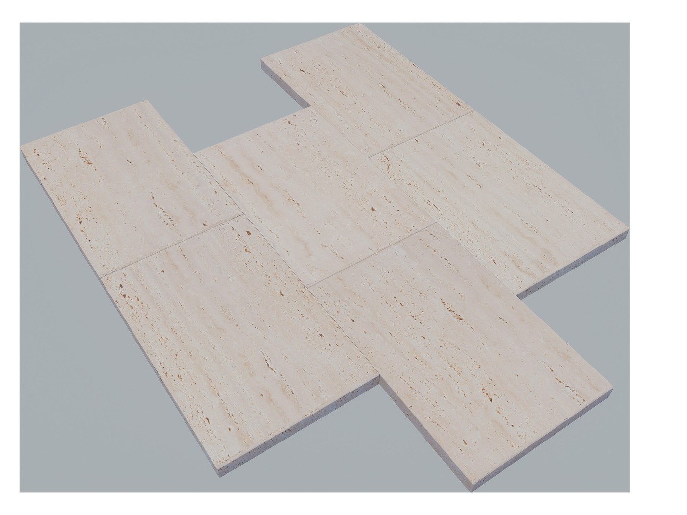 Dallage travertin Ivory Vein Cut, motif linéaire, World Export & Co.