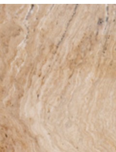 Échantillon travertin Pavé Valencia, teinte beige striée.