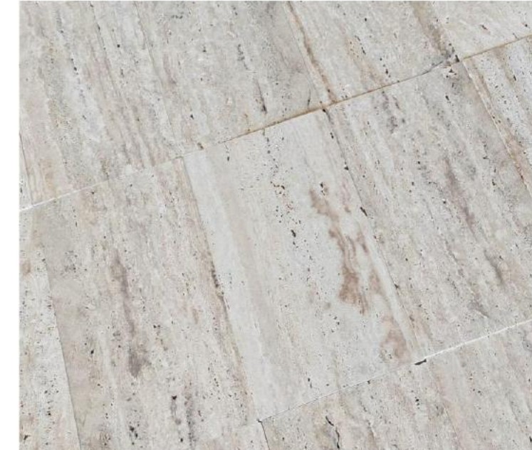 Dallage travertin Rustic Light Mix Vein Cut, motif linéaire, World Export & Co.